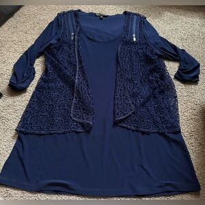 Picadilly Fashion Deep Blue Dress